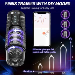 AI Sync Male Masturbator - 7 Thrust/Rotate Modes, LCD Display & Mounting Base